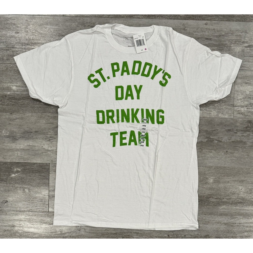 NEW The Office Ripple Junction St. Paddy's Day Drinking Team Mens T Shirt Sz L